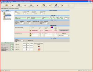 Расчет теплого пола - интерфейс Multiplaner CAD (параметры нагревательных поверхностей)
