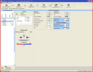 Расчет теплого пола - интерфейс Multiplaner CAD (расчет нагревательных поверхностей)