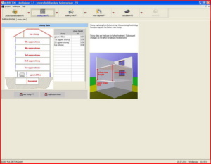 Расчет теплого пола - интерфейс Multiplaner CAD (строительные данные)