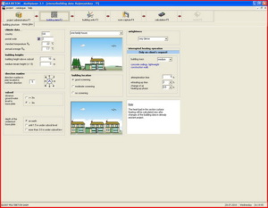 Расчет теплого пола - интерфейс Multiplaner CAD (климатические параметры)